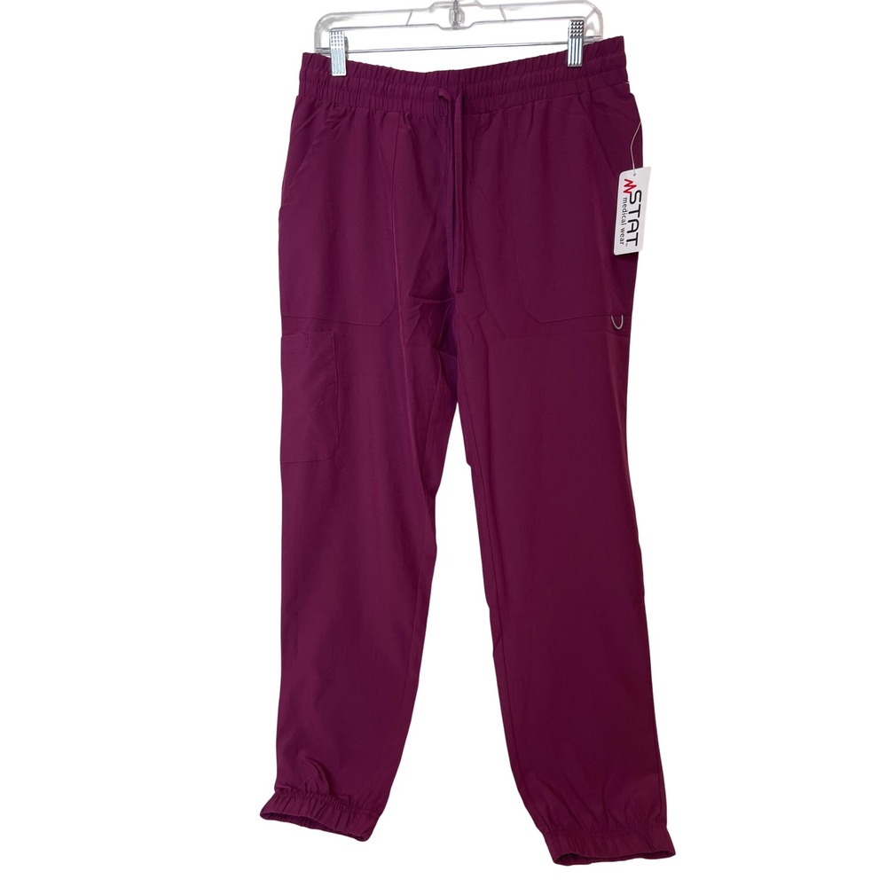 STAT Medical Wear Wine Jogger Scrub Pants Style 210 Medium NWT